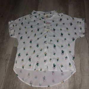 Cactus white button up top.